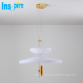 Nordic Home Designer Acrylic Metal Pendant Lamp Modern Chandelier Light